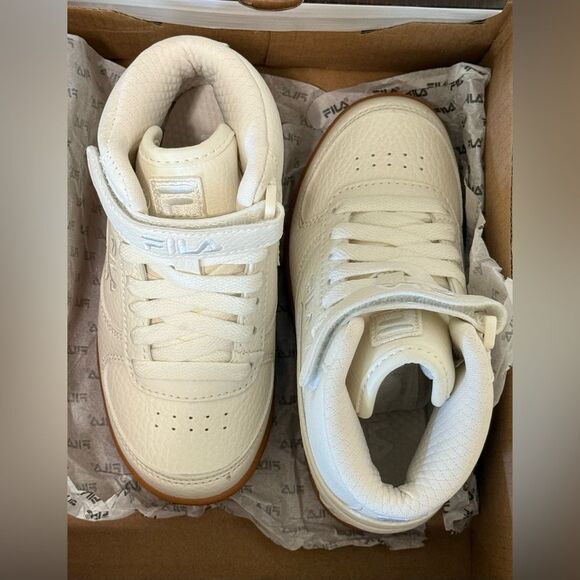 FILA Kids Cream High-Top Sneakers, NWT, Size 11 - Picture 4 of 5